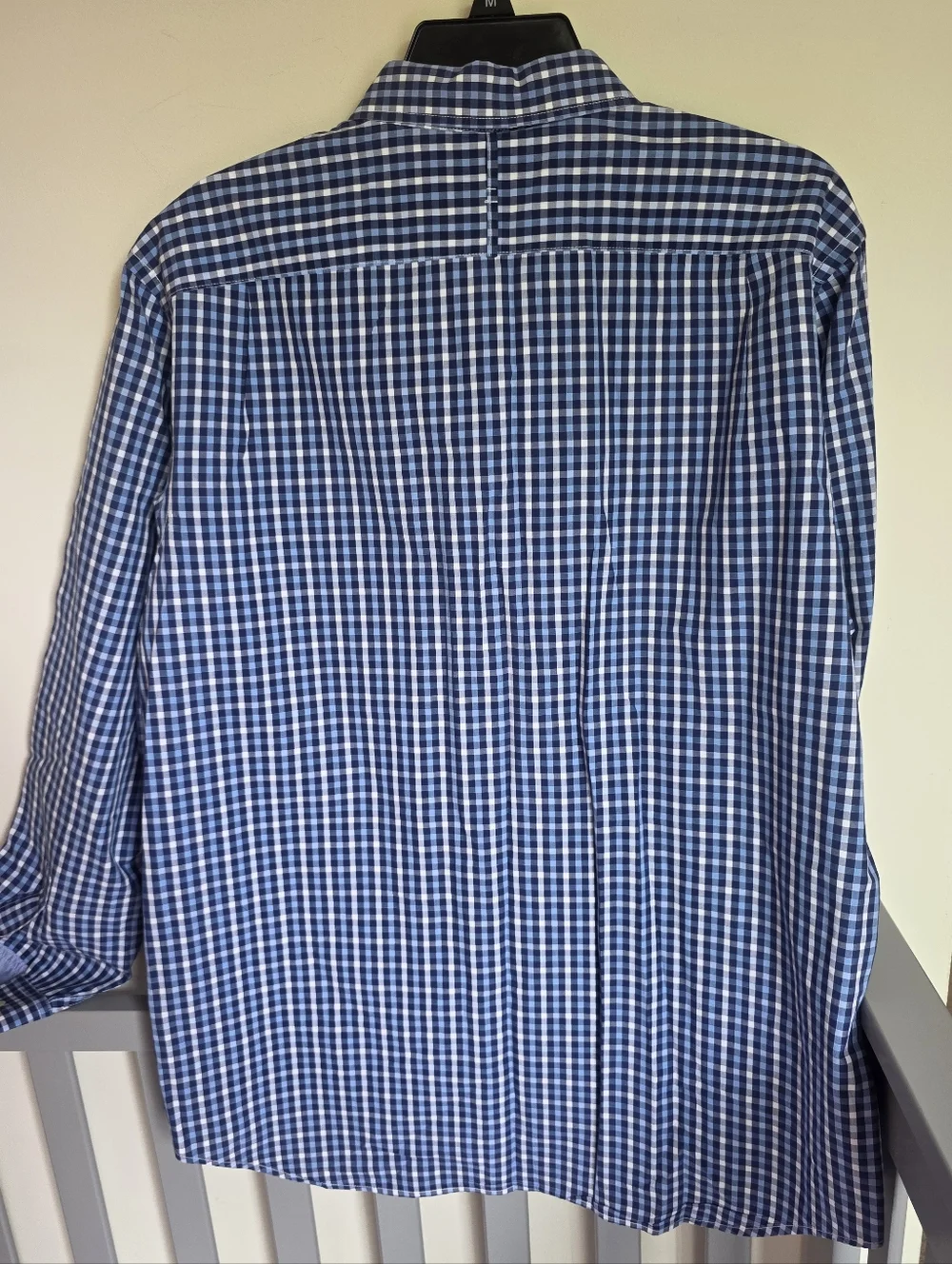 Banana Republic Men's Blue & Purple Plaid Soft Wash Button-Up Shirts Size Large